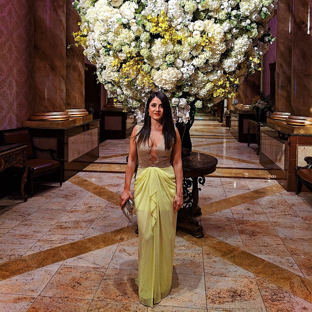 BCBG Gorgeous Chartreuse Gown